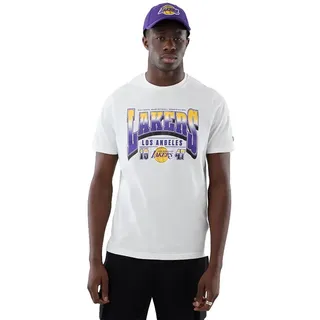 New Era Nba Arch Graphic Reg Los Angeles Lakers Kurzarm-t-shirt - White - L