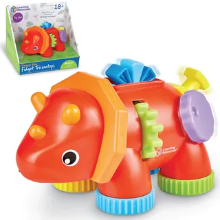 Learning Resources Tracy, der Triceratops zum Stressabbau, 1-teilig, ab 18 Monaten, Baby-Spielzeug, Sensorik-Spielzeug für Kleinkinder, Feinmotorik-Spielzeug, Montessori-Spielzeug