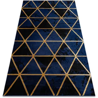 RugsX Emerald Teppich 140 x 190 cm Blau/Gold
