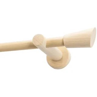 Vorhangstange , Hellbraun , Holz , Buche , 180 cm , Heimtextilien, Vorhänge, Vorhangstangen, Vorhangstangenset