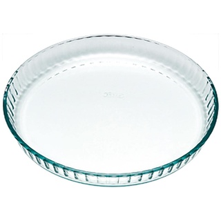 Pyrex 812B000/5046 Bake & Enjoy Runde Kuchenform aus ultrabeständigem Glas, farblos, 24 cm