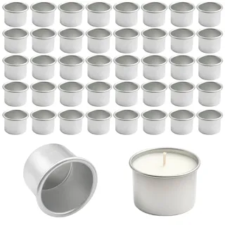 Teelichthalter Metall, Kerzenhalter Metall, 40 Stück, Teelichthalter Silber, Kerzentülle, Kerzenstecker, Ideal Für Weihnachten, Hochzeiten Und Dekoration