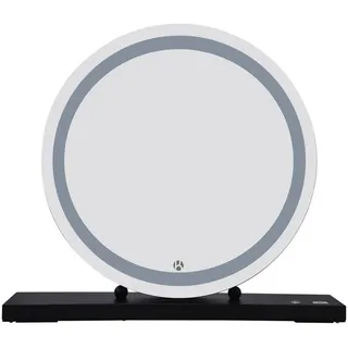 Kayoom Wandspiegel , Schwarz , Metall, Glas, Holzwerkstoff , rund , 53x10x60 cm , ISO 9001, Bsci, Ce , Garderobe, Garderobenspiegel