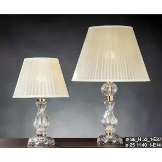 Weiße Transparente Tischlampe Antik Stil Kronleuchter Kristall Lampe - Weiß