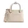 Schultertasche Kunstleder Beige