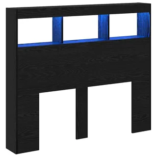 vidaXL Kopfteil Schwarz Eichen-Optik 120 x 17 x 102 cm Holzwerkstoff - Schwarz