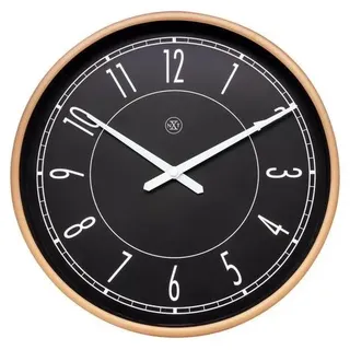 nXt - 7331 - Wanduhr - 30cm - gold - Jason - Schwarz