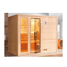 Weka Massivholz-Sauna 531 BioS Set Gr. 4 mit Glastür und Fensterelement