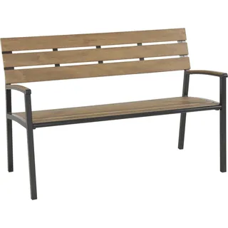 Lesli Living Gartenbank "Arezzo" Teaklook 120 cm - Braun
