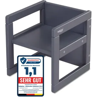 Tobi Kinderstuhl , Schieferfarben , Holz , Buche , 32x32x32 cm , Babymöbel & Kindermöbel, Babyzimmer, Kindersessel & Kindertische