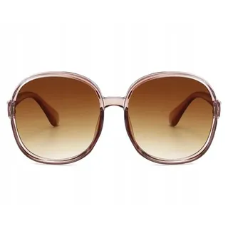 Damen-Sonnenbrille - Groß, rund - Stilvoller Sommer - UV400 Schutz - Trendiges Design - Komfortable Passform - - Braun