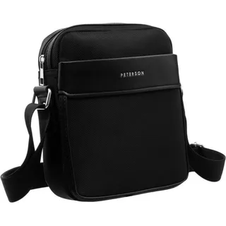 Peterson | Everyday Herren Crossbody Tasche, Schwarz, 21.5x25x8 cm - Schwarz