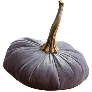 Uposao 3D Plüsch Kürbis Dekokissen, 20CM Halloween Kürbiswurf Kissen Plüsch Weiche Halloween Kürbis Dekorative Sofa Kissen Sitzkissen Zierkissen Dekoration für Sofa Couch Schlafzimmer,Grau