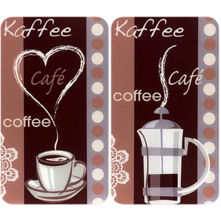 Wenko Herdabdeckplatte Universal Kaffeeduft 2er Set mehrfarbig