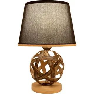 Fine Asianliving Bambus Tischlampe Braun Handgefertigt - Lyle D24xH36cm - Braun