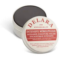 DELARA Intensive Möbelpflege, sehr hochwertiges Möbelwachs mit Bienenwachs und Kokosöl - Made in Germany (Braun, 100 ml)