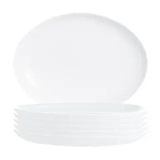 Arcoroc 6 ARCOROC Servierplatten Evolutions White weiß 33,0 cm