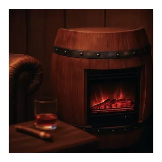 ABC home Elektrokamin braun/schwarz