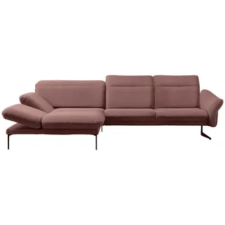 Himolla Ecksofa , Rosa , Textil , Ottomane links, L-Form , 299x203 cm , Blauer Engel, Goldenes M, Made in Germany, Emas , Typenauswahl, Lederauswahl, Stoffauswahl, Sitzqualitäten, seitenverkehrt erhältlich, Hocker erhältlich, Rücken echt, individuell planbar , Wohnzimmer, Sofas & Couches, Wohnlandschaften, Ecksofas