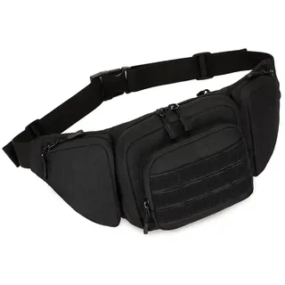 Tactical Waist Pack tragbar Fanny Pack Outdoor Army Hüfttasche Military Taille Pack für Radfahren Camping Wandern (schwarz#2)