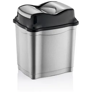 Bahama Abfalleimer / Mülleimer mit Push-Deckel - 9 Liter - WHIRLPOOL (01 1501) - Weiß, Grau