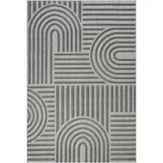 Läufer , Grau , Textil , geometrisch , rechteckig , 80x200 cm , für Fußbodenheizung geeignet, schmutzabweisend, für Hausstauballergiker geeignet, pflegeleicht , Teppiche und Böden, Teppiche, Teppichläufer, Läufer