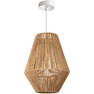 Paco Home Pablo 1-flg. Ø 30 cm Rattan weiß