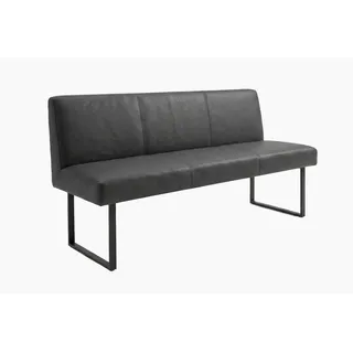 Kawola Esszimmerbank Eleen Schwarz Leder , Rechteckig , 123x85x69 cm , Esszimmer, Bänke, Sitzbänke