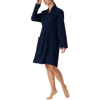 Schiesser Damen Bademantel, Modern, Dunkelblau, 178411, XL