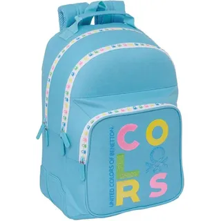 Mochila Escolar Benetton Frühling Celeste 32 x 42 x 15 cm - Blau