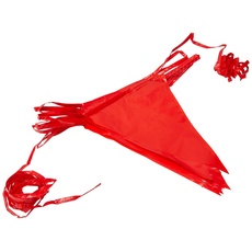 Bild 8714572226134 Partydekorationen, 10 Meter, rot Fahnenkette mit 15 Fahnen, rote Wimpelkette