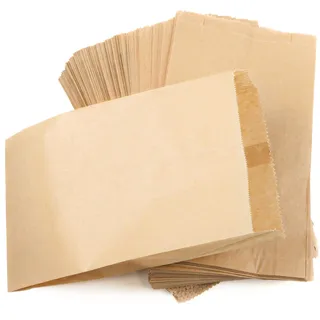RUBY 100x Papiertüten Braun 15x26 cm – Kraftpapier Tüten, Süßigkeitentüten Butterbrottüten, Geschenktüten für Adventskalender Hochzeit Geburtstag & DIY