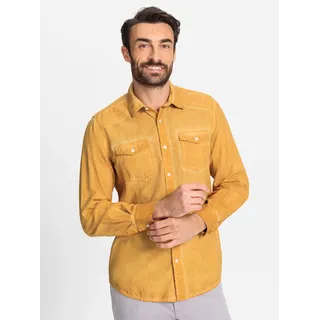 Marco Donati Langarmhemd, gelb