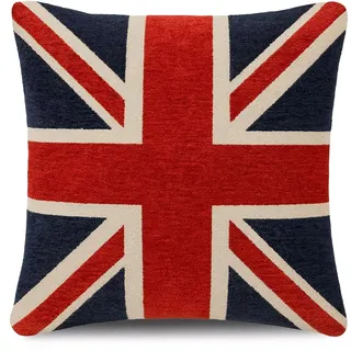 Rapport Wunderschönes, Dickes, schweres Chenille-Kissen, 45,7 cm, Rot/Weiß/Blau, Mehrfarbig, 45 x 45 cm (Pack of 1)