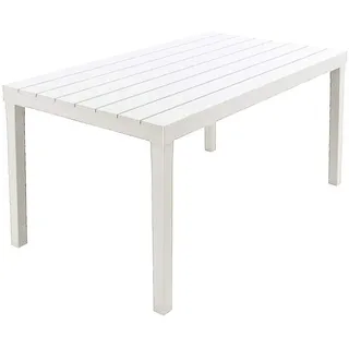 PROGARDEN Gartentisch 138 x 78 x 73 cm Weiß