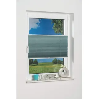K-HOME Klemmfix-Plissee Palma Petrol 110 x 130 cm +++Verdunklung+++