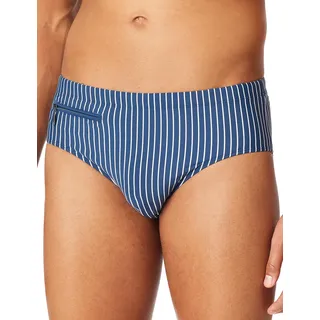 Schiesser Herren Badehose Slip mit Reißverschlusstasche enganliegend Single Jersey - Aqua