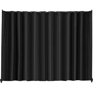 Vevor Raumteiler Trennwand Paravent Stellwand Einzelpanel, Tragbarer Sichtschutz für Büro Schlafzimmer Esszimmer Arbeitszimmer Balkon, Raumtrenner Rollbar (308,5 x 45 x 245,5 cm), Schwarz