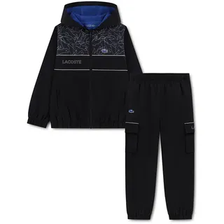 Lacoste Mesh Lined Diamond Taffeta Langarm-set - Black - 12 Jahre
