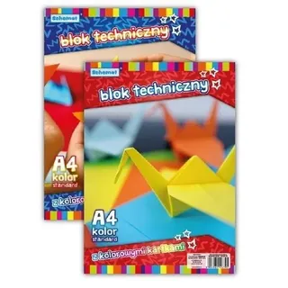 Blok techniczny A4 10 kartek 160g kolorowy - Bunt