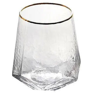 ULPUDFAO Weinglas Weingläser Home Hammered Becher Kreative Glasschalen Rotwein Diamant Champagner Brandy Hochzeit Luxus Trinkglas Tassen Weinglas Plastik(Wine Glass 02)