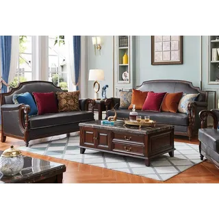 Sofa Sofagarnitur 3+2 Sitzer Set Design Polster Couch Klassisch Garnitur Couchen - Grau