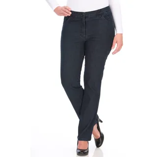 Stretch-Jeans KJBRAND "Betty CS Denim Stretch", Damen, Gr. 46, N-Gr, blau (dunkelblau), Denim/Jeans, Obermaterial: 85% Baumwolle, 13% Polyester, 2% Elasthan, unifarben, lang, Jeans Stretch-Jeans, mit Stretch