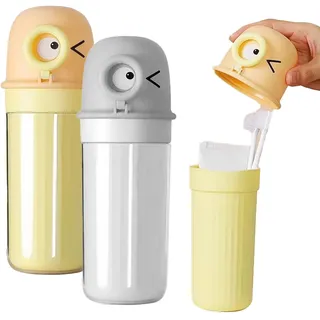 Smavles Zahnbürsten-Set für Kinder, 2 Zahnputzbecher, Zahnbürstenhalter und Behälter für Reisen, Camping und Zuhause