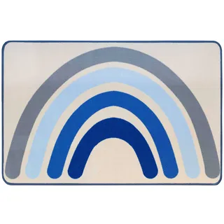 Primaflor-Ideen in Textil Kinderteppich »RAINBOW« rechteckig 5 mm Höhe Kurzflor, Motiv Regenbogen, Kinderzimmer, blau