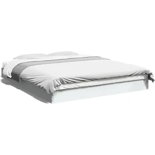 vidaXL Bettgestell ohne Matratze Weiß 160x200 cm Holzwerkstoff - Weiß