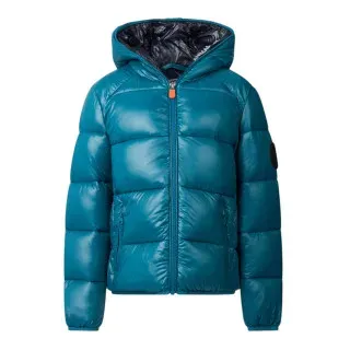 Save The Duck für Frauen/Mädchen. J31280B-LOVE21 Artie Mantel blau (14años= 164cm), Lässig, Nachhaltig, Recyceltes Nylon, Kinderbekleidung