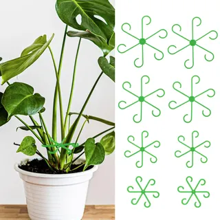 Tyqour 8 Stück Pflanzenstütze Staudenhalter, Pflanzenhalter Pflanzenklammern zur Unterstützung, Wiederverwendbarer Pflanzenstützen Ring für Monstera Pflanzen, Blume, Hortensien, Rosen, Tomaten