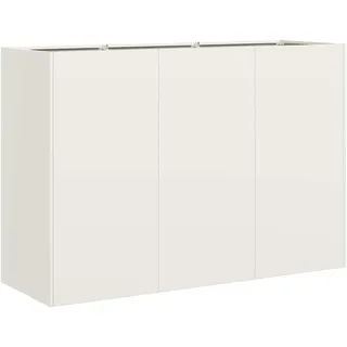 vidaXL Pflanzkübel Weiß 120x40x80 cm Kaltgewalzter Stahl