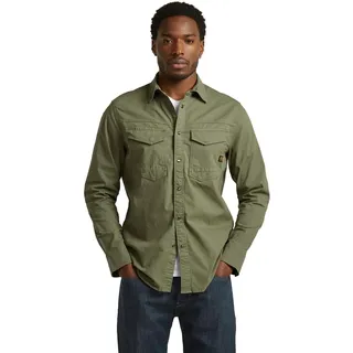 G-Star Men's Dakota Slim Shirt, Size: XXL, Color Green
